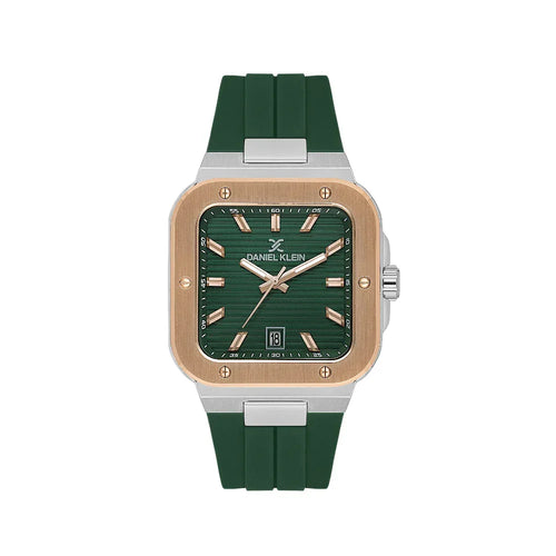 Daniel Klein Premium Dark Green Silicone Band Watch for Men DK.1.14143-4 - Daniel Klein Saudi Arabia