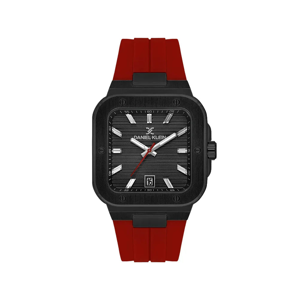 Daniel Klein Premium Dark Red Silicone Band Watch for Men DK.1.14143-6 - Daniel Klein Saudi Arabia
