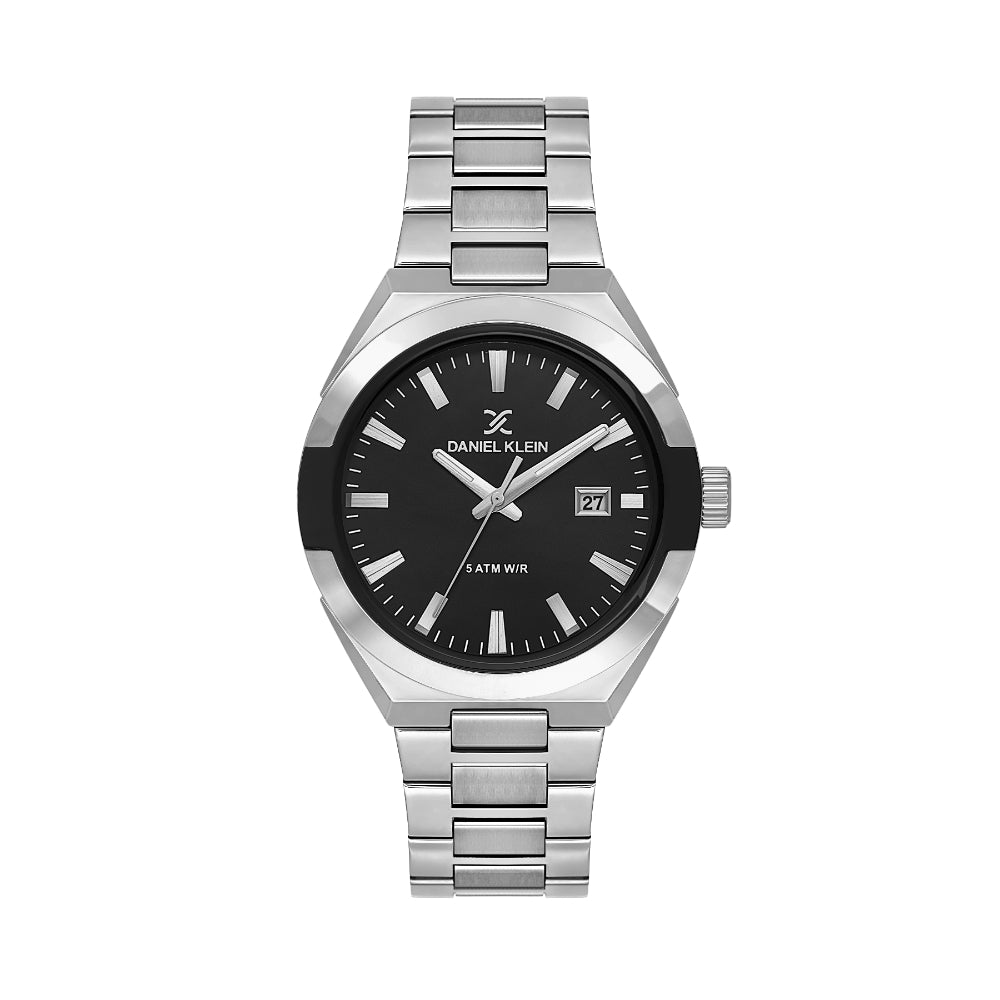 Daniel Klein Premium Silver Stainless Steel Watch for Men DK.1.14145-1