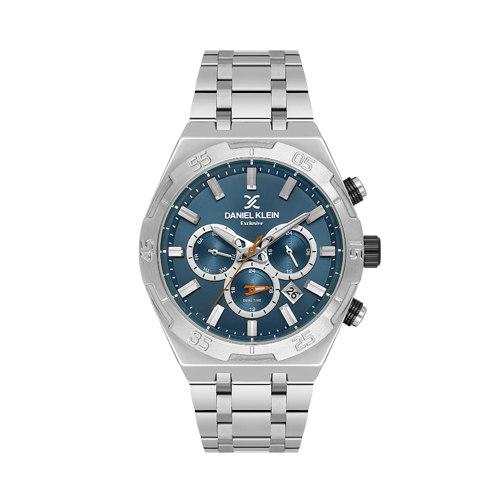 Daniel Klein Exclusive Silver Stainless Steel Watch for Men DK.1.14207-4
