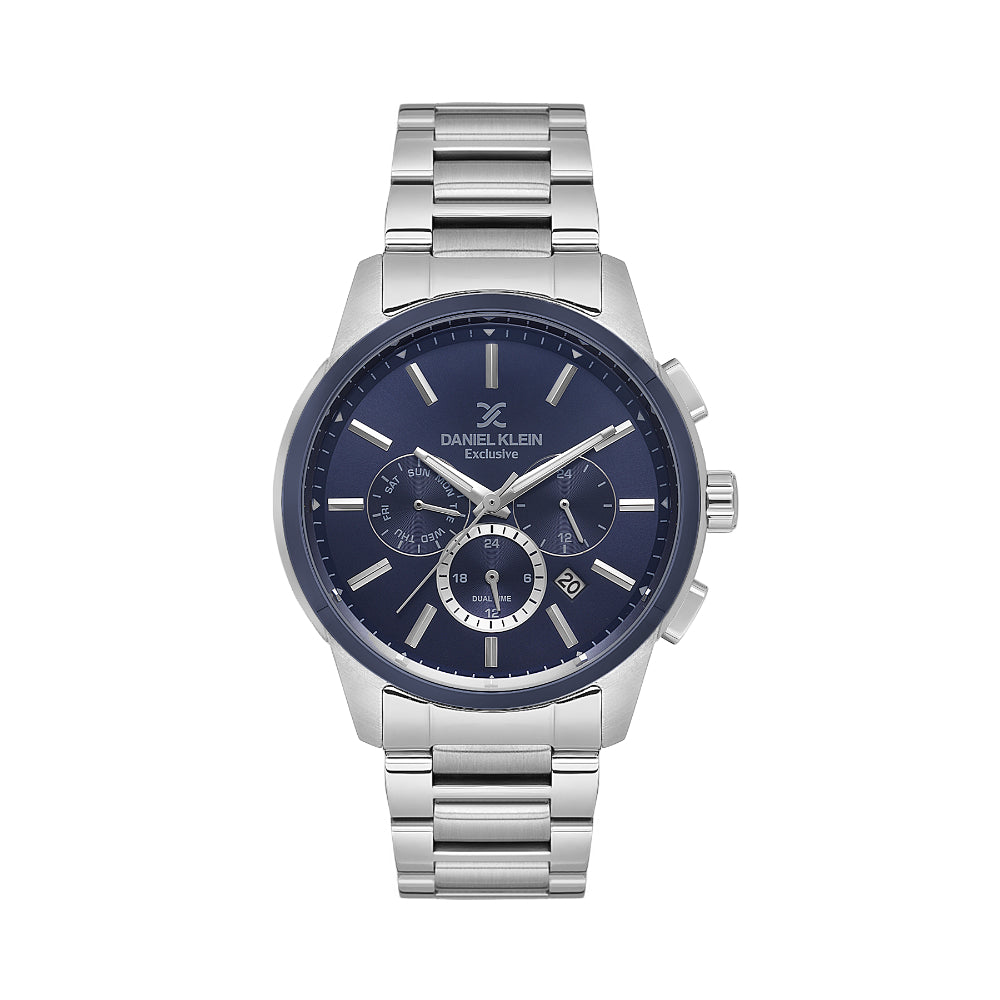 Daniel Klein Exclusive Silver Stainless Steel Watch for Men DK.1.14208-4