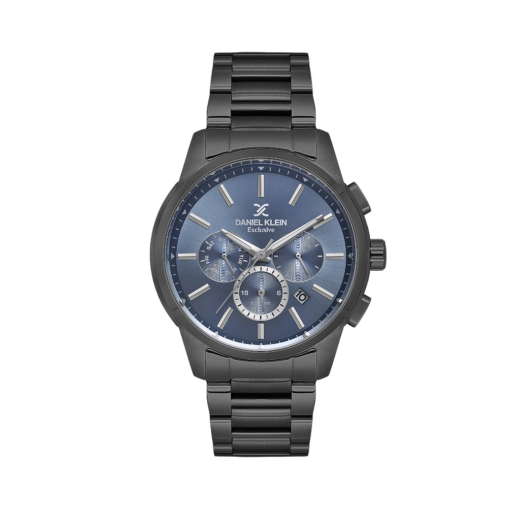 Daniel Klein Exclusive Black Stainless Steel Watch for Men DK.1.14208-5