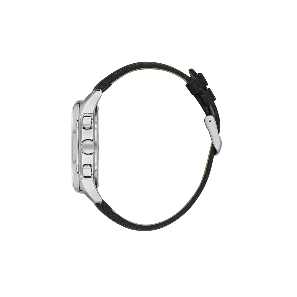 Daniel Klein Exclusive Black Leather Watch for Men DK.1.14209-1