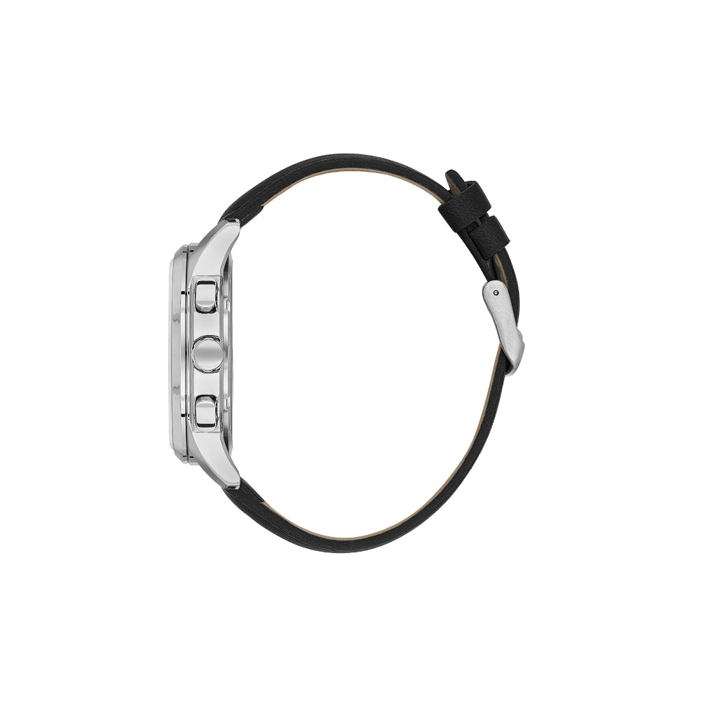 Daniel Klein Leather Black Watch for Men DK.1.14209-2