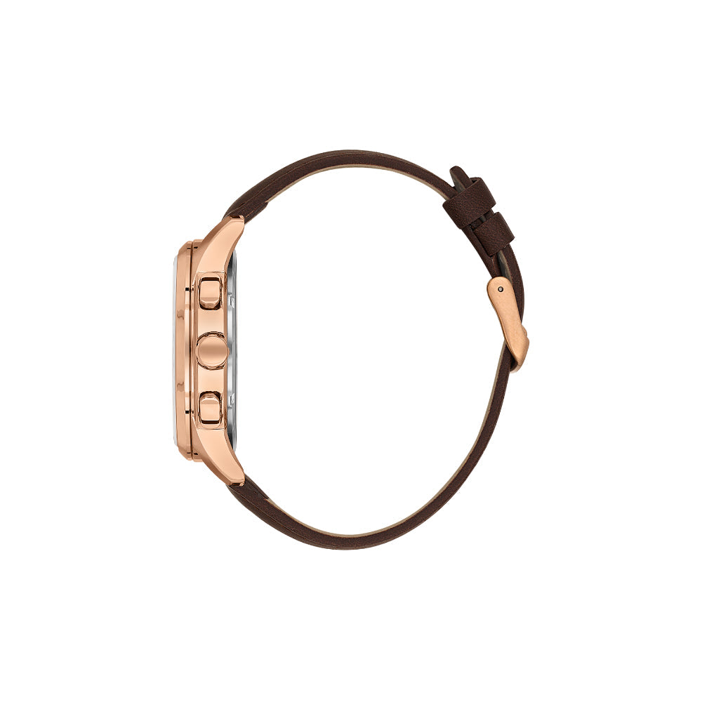 Daniel Klein Exclusive Dark Brown Leather Watch for Men DK.1.14209-5