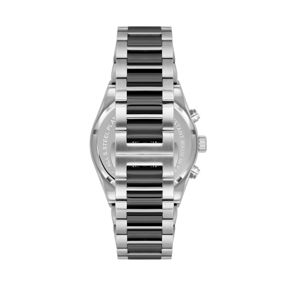 دانيال كلاين ستانلس ستيل فضي وأسود ساعة للرجال DK.1.14210-6