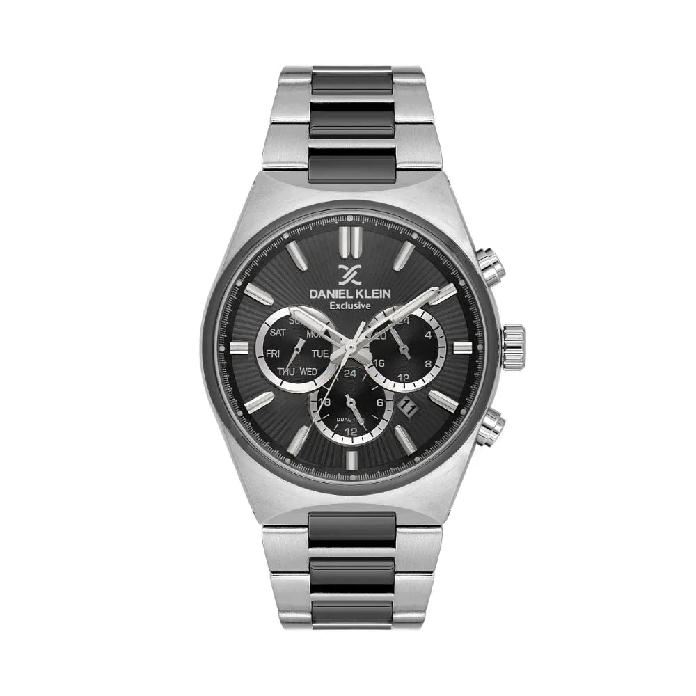 Buy Daniel Klein Stainless Steel Silver and Black Watch DK.1.14210