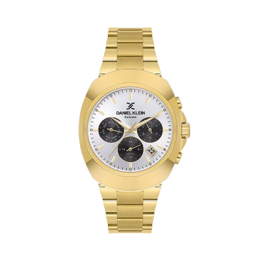 Daniel Klein Stainless Steel Gold Watch for Men DK.1.14211-5