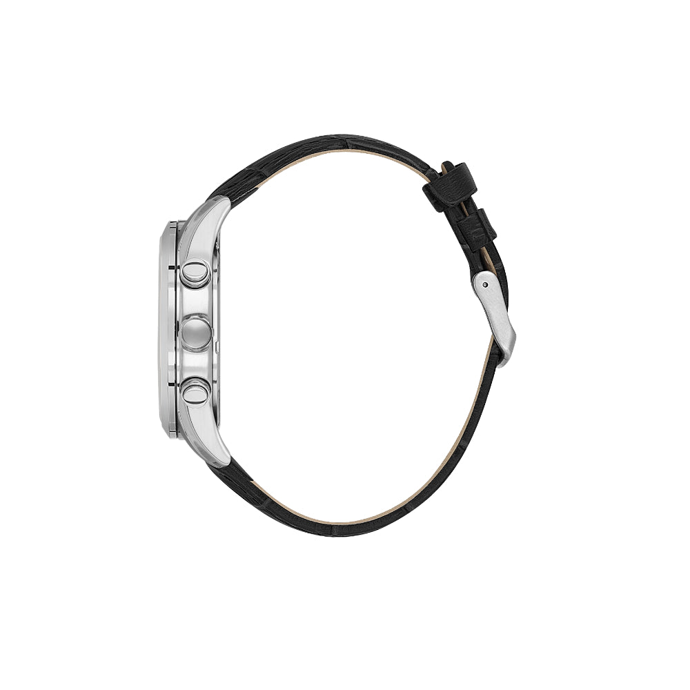 Daniel Klein Exclusive Black Leather Watch for Men DK.1.14212-1