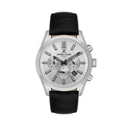 Daniel Klein Exclusive Black Leather Watch for Men DK.1.14212-1