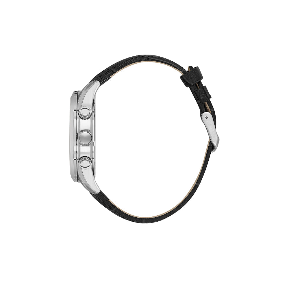 Daniel Klein Leather Black Watch for Men DK.1.14212-2