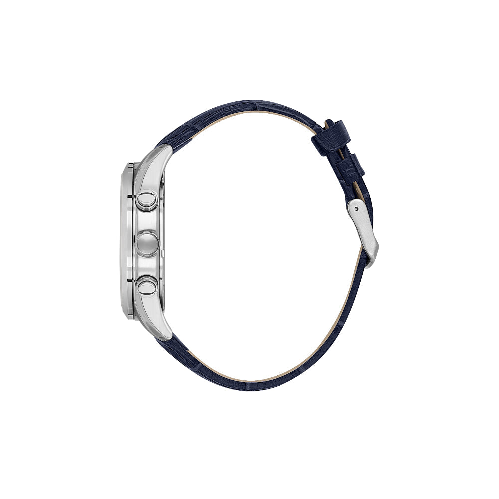 Daniel Klein Exclusive Dark Blue Leather Watch for Men DK.1.14212-3