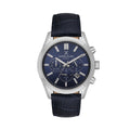 Daniel Klein Exclusive Dark Blue Leather Watch for Men DK.1.14212-3