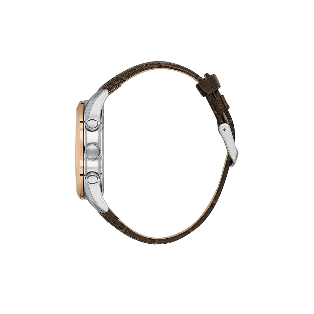 Daniel Klein Exclusive Dark Brown Leather Watch for Men DK.1.14212-4