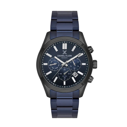 Daniel Klein Exclusive Blue Stainless Steel Watch for Men DK.1.14213-5 - Daniel Klein Saudi Arabia