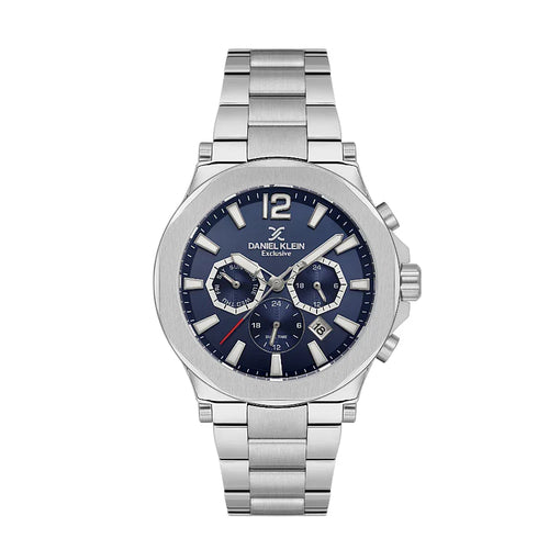 Daniel Klein Exclusive Silver Stainless Steel Watch for Men DK.1.14216-2 - Daniel Klein Saudi Arabia