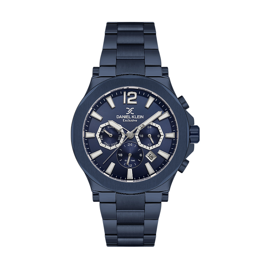 Daniel Klein Exclusive Blue Stainless Steel Watch for Men DK.1.14216-4