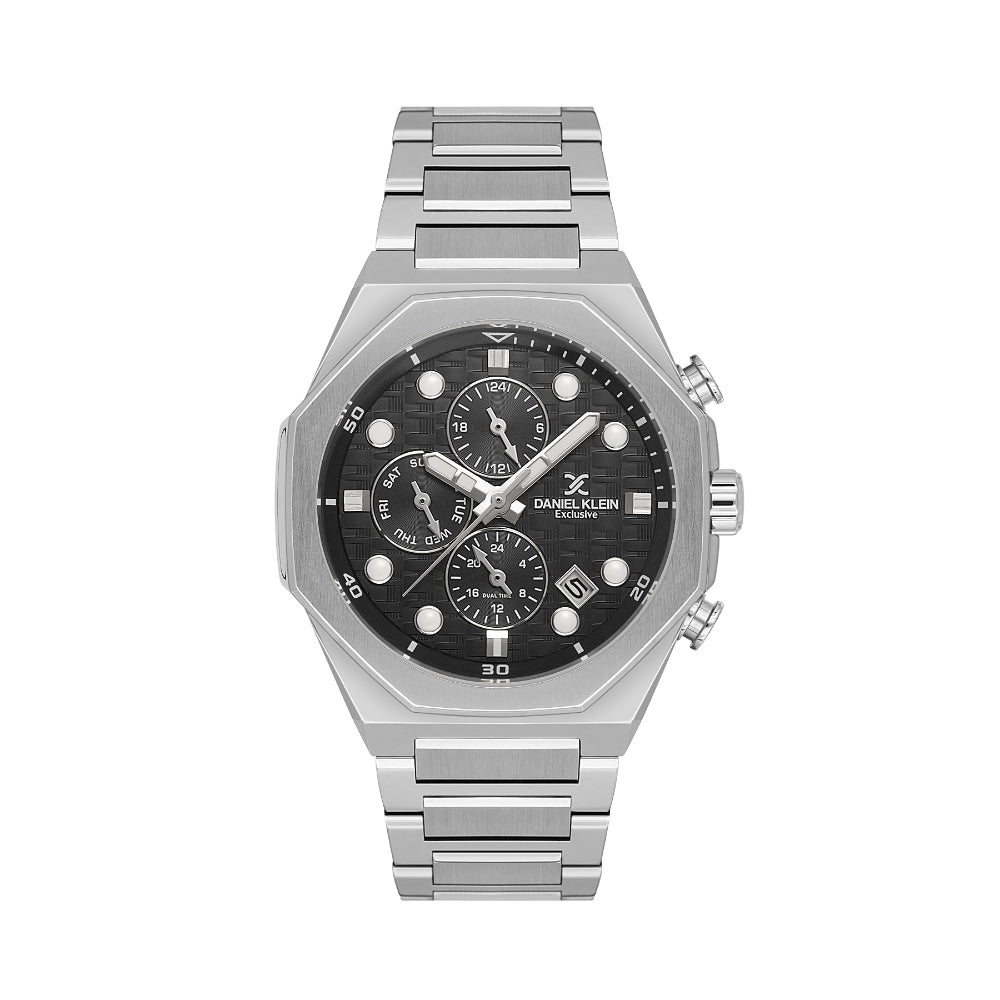 دانيال كلاين ساعة فضي ستانلس ستيل للرجال DK.1.14217-1