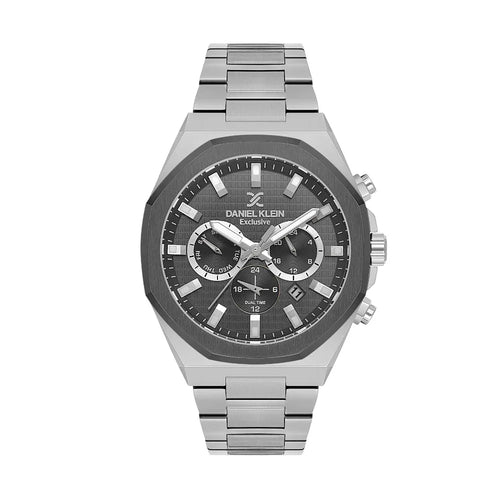 Daniel Klein Exclusive Silver Stainless Steel Watch for Men DK.1.14218-5 - Daniel Klein Saudi Arabia