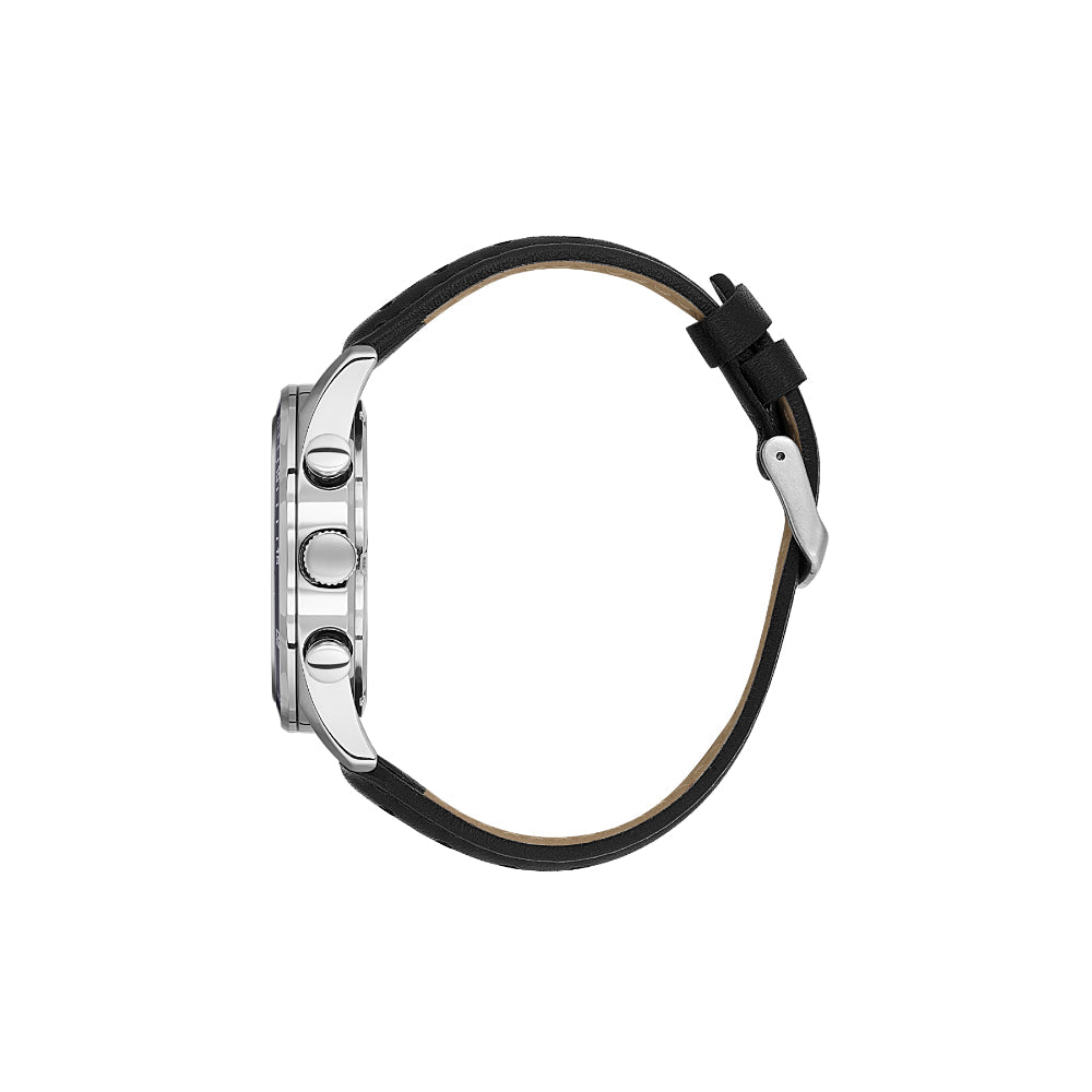 Daniel Klein Leather Black Watch for Men DK.1.14221-2