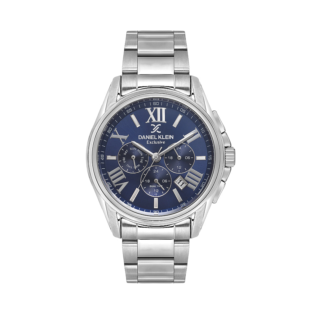 Daniel Klein Exclusive Silver Stainless Steel Watch for Men DK.1.14222-2