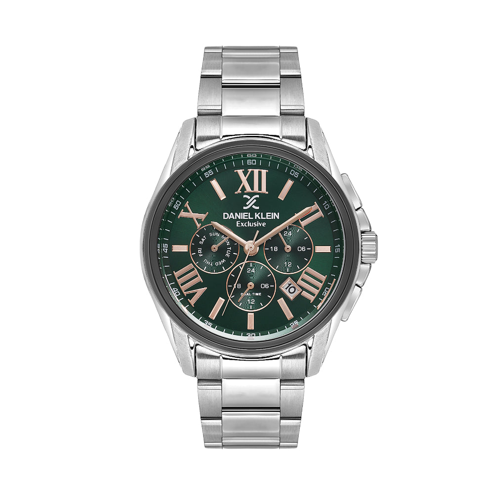 Daniel Klein Exclusive Silver Stainless Steel Watch for Men DK.1.14222-3