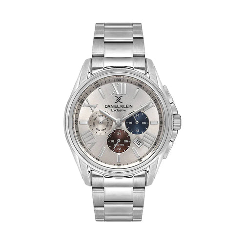 Daniel Klein Exclusive Silver Stainless Steel Watch for Men DK.1.14222-4 - Daniel Klein Saudi Arabia