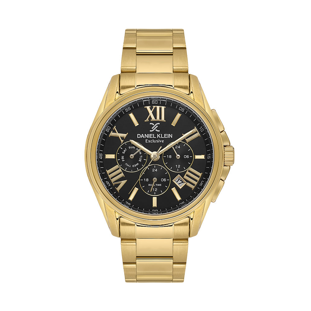Daniel Klein Stainless Steel Gold Watch for Men DK.1.14222-5