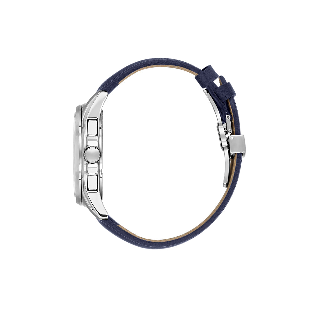 Daniel Klein Exclusive Dark Blue Leather Watch for Men DK.1.14223-3