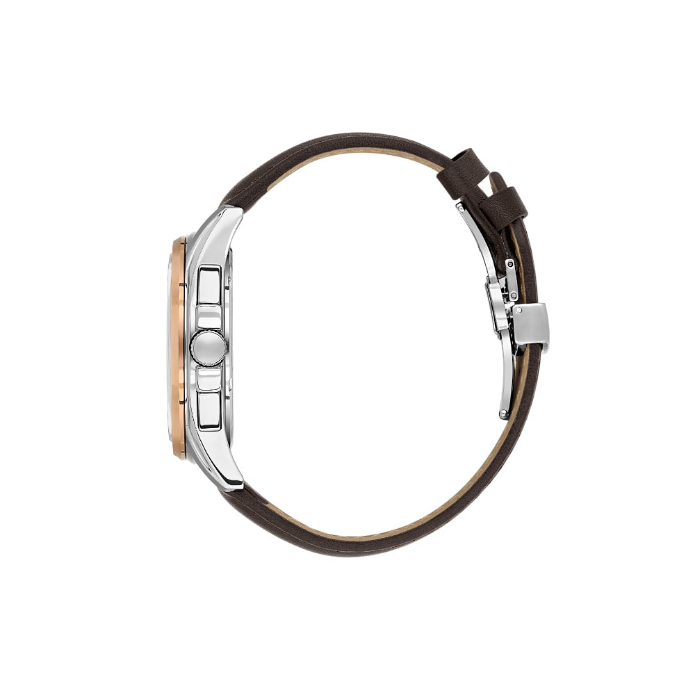 Daniel Klein Exclusive Dark Brown Leather Watch for Men DK.1.14223-5