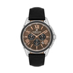 Daniel Klein Exclusive Black Leather Watch for Men DK.1.14223-6