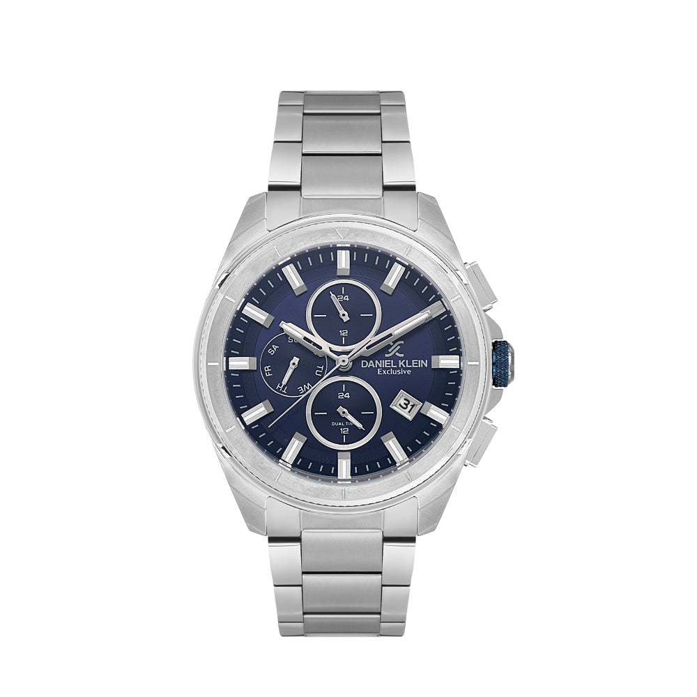 Daniel Klein Exclusive Silver Stainless Steel Watch for Men DK.1.14224-2