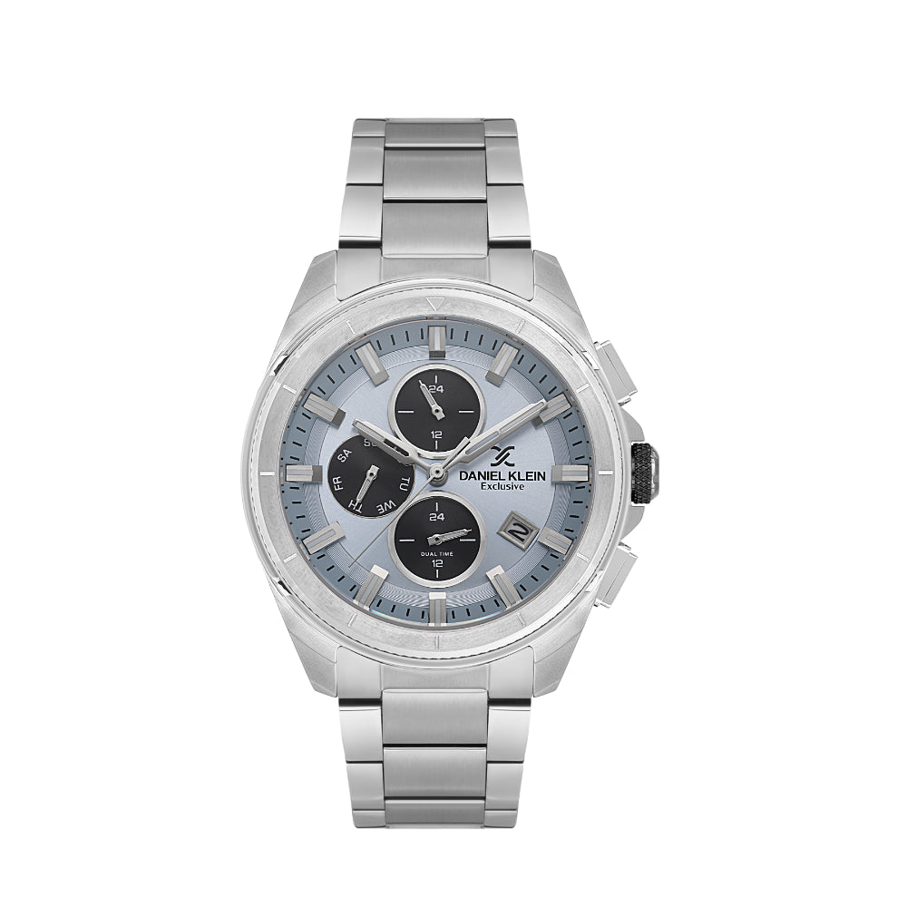 Daniel Klein Exclusive Silver Stainless Steel Watch for Men DK.1.14224-4