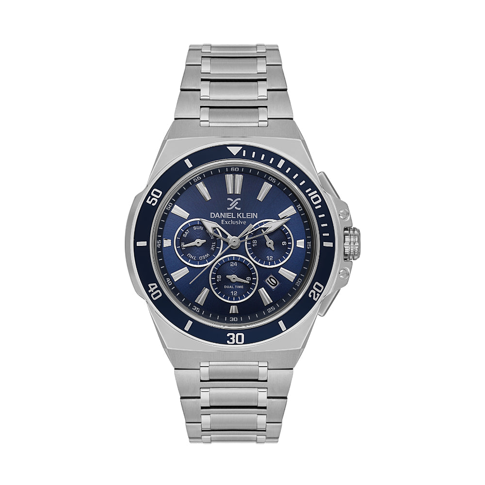 Daniel Klein Exclusive Silver Stainless Steel Watch for Men DK.1.14226-2