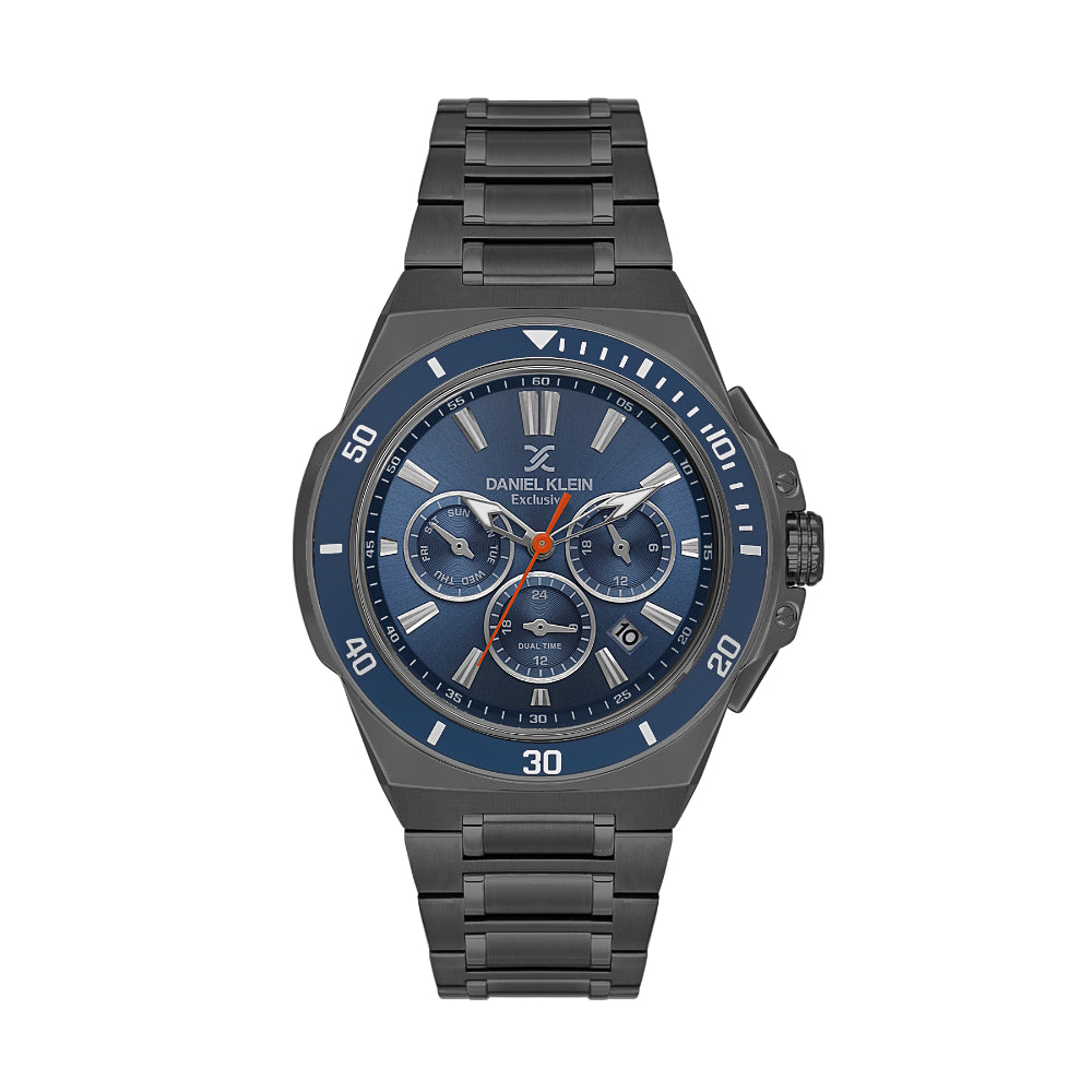 Daniel Klein Exclusive Black Stainless Steel Watch for Men DK.1.14226-5