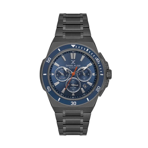 Daniel Klein Exclusive Black Stainless Steel Watch for Men DK.1.14226-5 - Daniel Klein Saudi Arabia