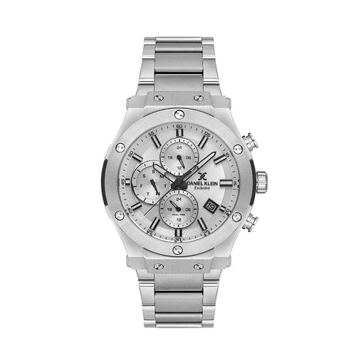 Daniel Klein Exclusive Silver Stainless Steel Watch for Men DK.1.14227-1 - Daniel Klein Saudi Arabia