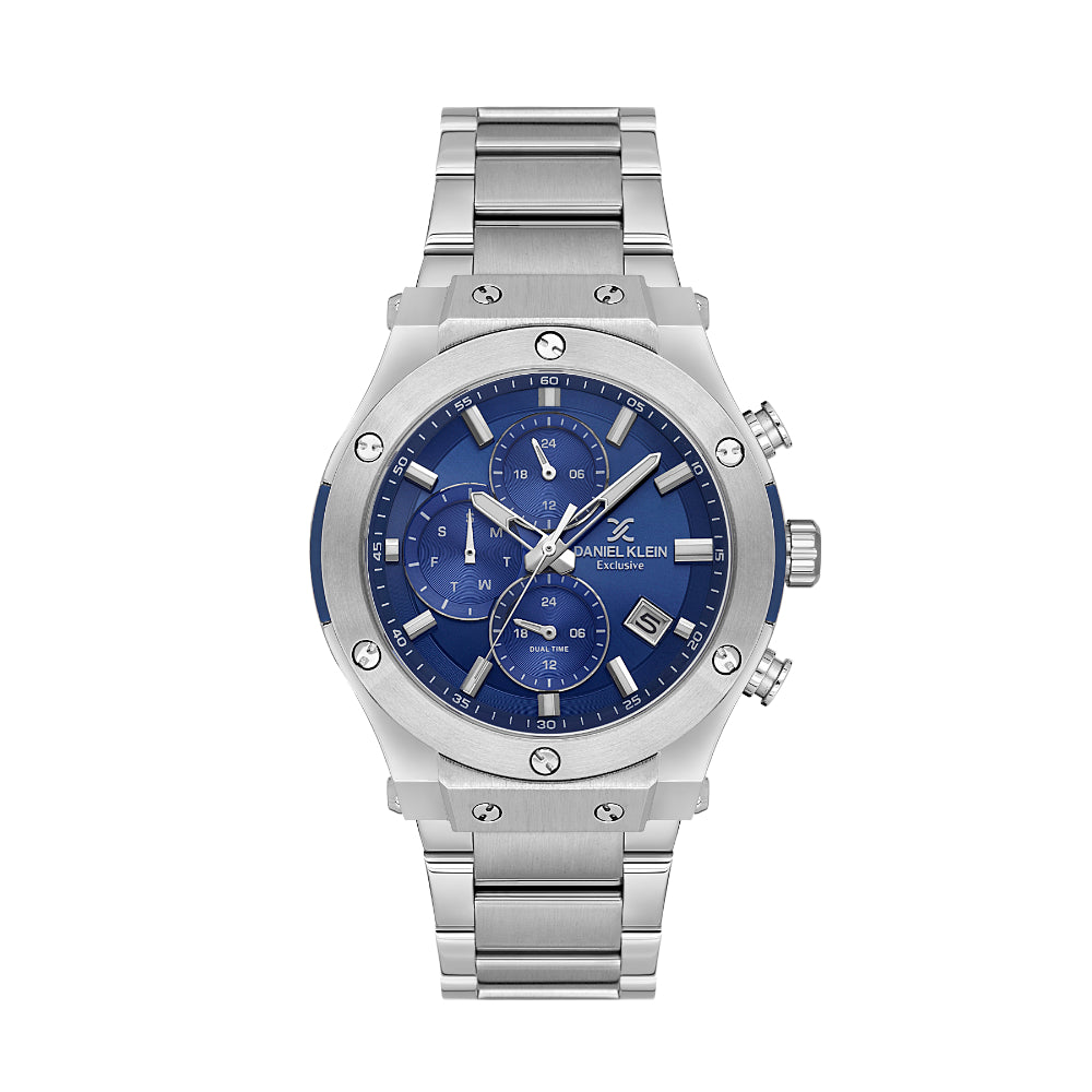 Daniel Klein Stainless Steel Silver Watch for Men DK.1.14227-3