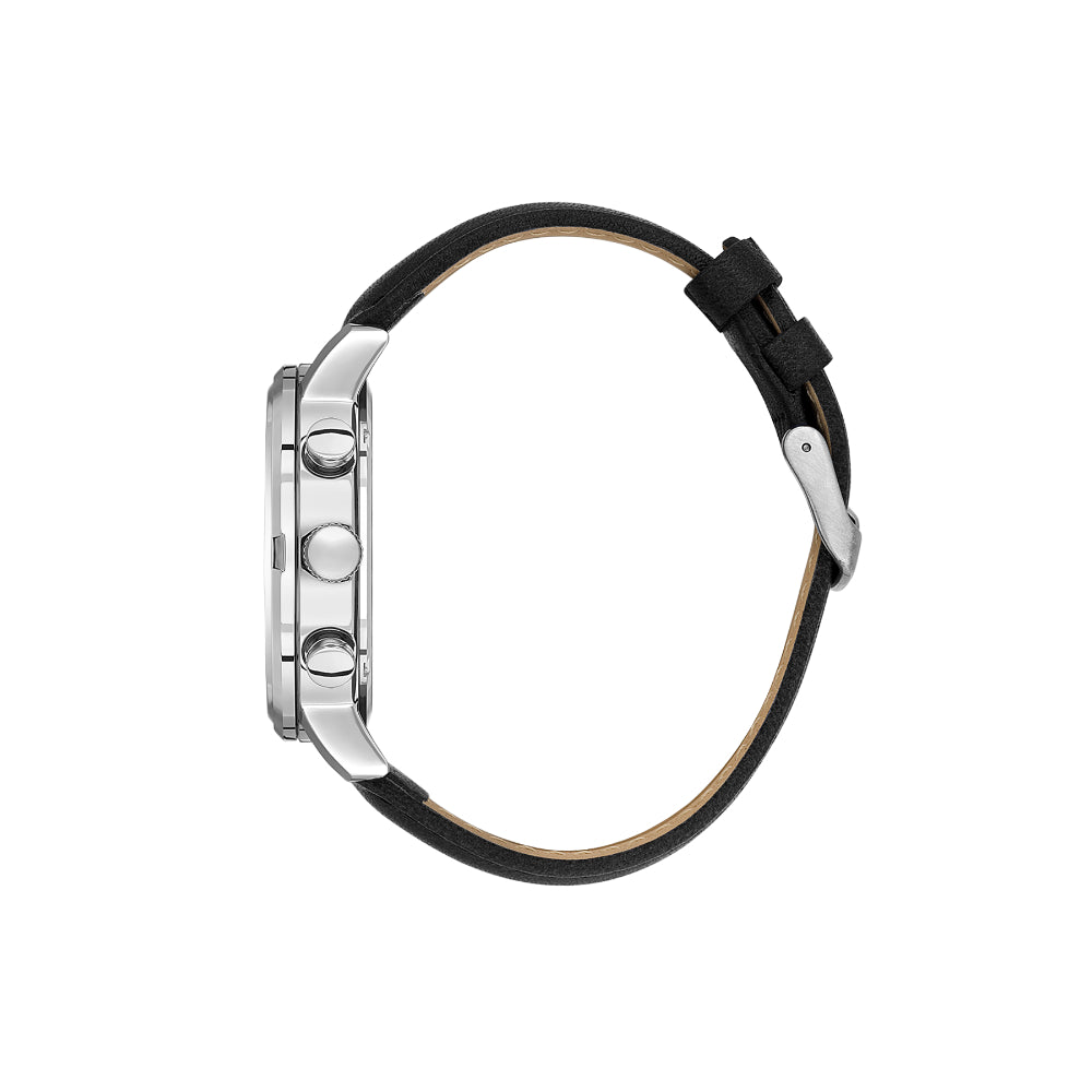 Daniel Klein Exclusive Black Leather Watch for Men DK.1.14229-2