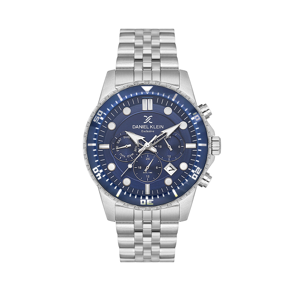 Daniel Klein Exclusive Silver Stainless Steel Watch for Men DK.1.14233-2