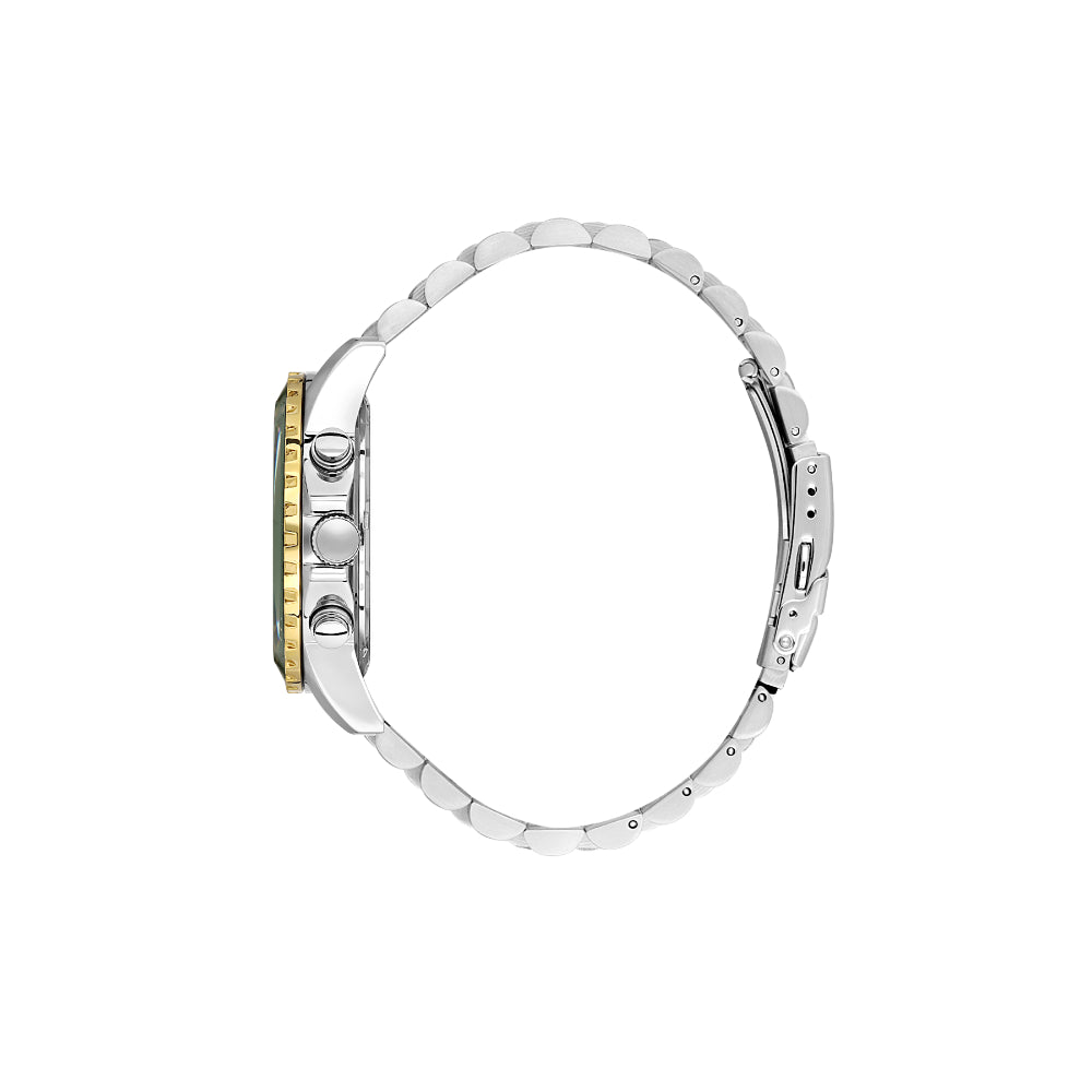 Daniel Klein Exclusive Silver and Gold Stainless Steel Watch for Men DK.1.14233-3