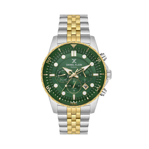 Daniel Klein Exclusive Silver and Gold Stainless Steel Watch for Men DK.1.14233-3 - Daniel Klein Saudi Arabia