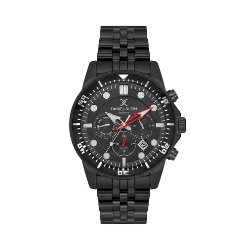 Daniel Klein Exclusive Black Stainless Steel Watch for Men DK.1.14233-4 - Daniel Klein Saudi Arabia