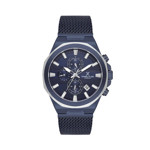 Daniel Klein Exclusive Dark Blue Mesh Band Watch for Men DK.1.14234-4 - Daniel Klein Saudi Arabia