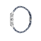 Daniel Klein Exclusive Blue and Silver Stainless Steel and Silicone Watch for Men DK.1.14235-2