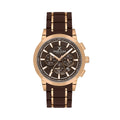 Daniel Klein Exclusive Dark Brown and Rose Gold Stainless Steel and Silicone Watch for Men DK.1.14235-5
