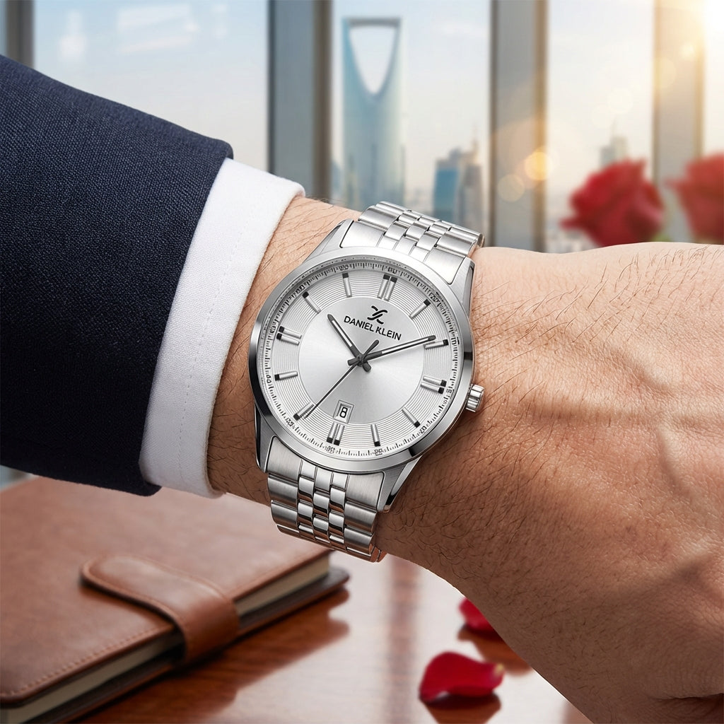 Daniel Klein Steely Silver Stainless Steel Watch for Men DK.1.14265-1