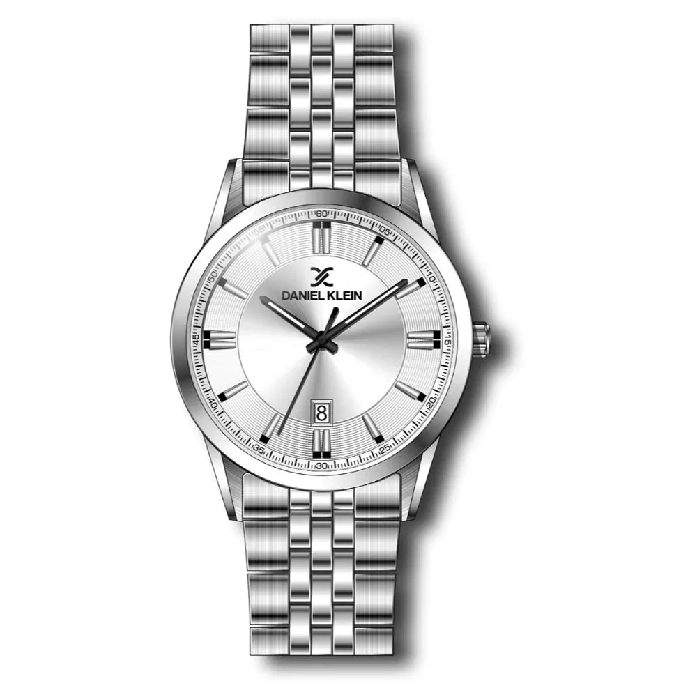 Daniel Klein Steely Silver Stainless Steel Watch for Men DK.1.14265-1 - Daniel Klein Saudi Arabia