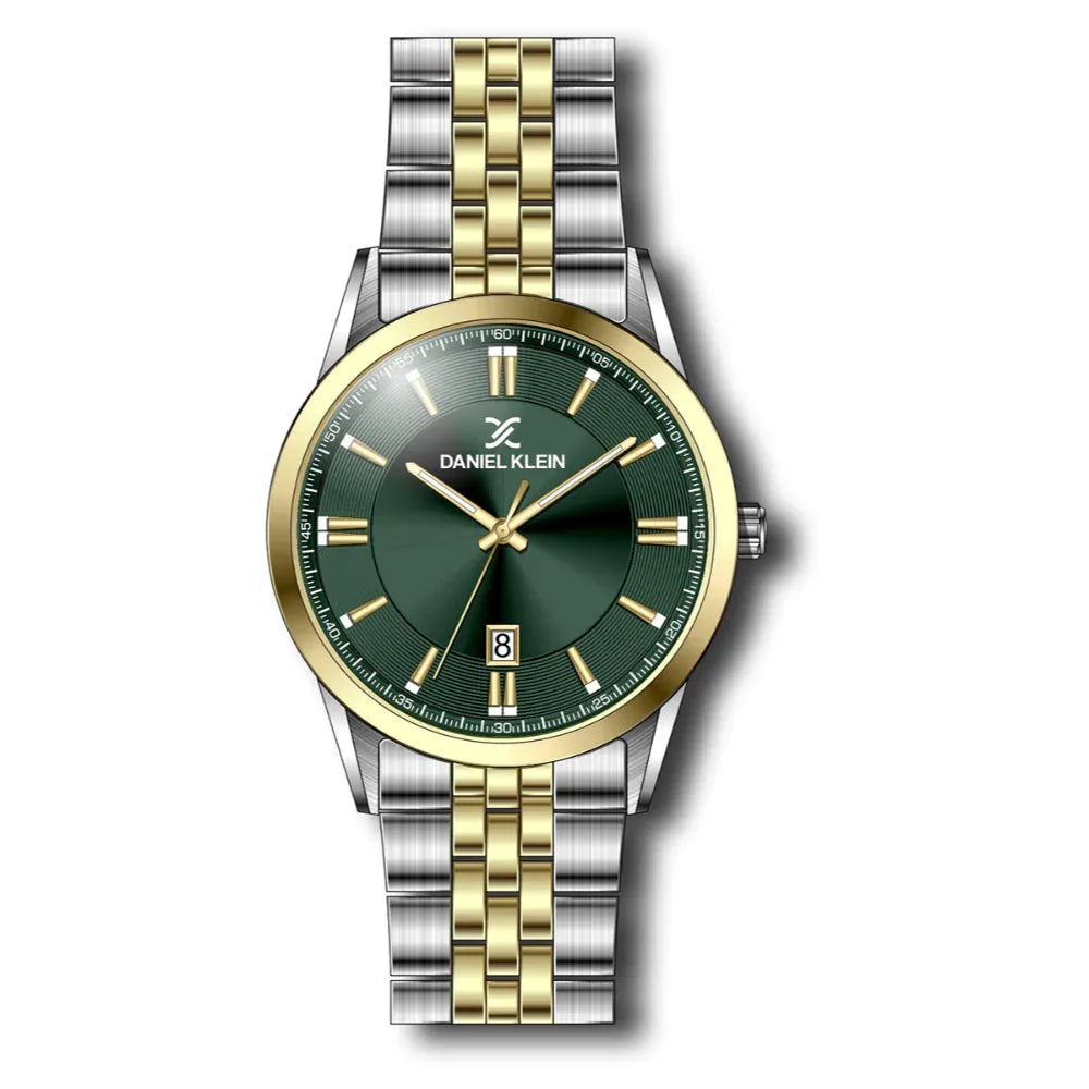 Daniel Klein Steely Silver and Gold Stainless Steel Watch for Men DK.1.14265-4 - Daniel Klein Saudi Arabia