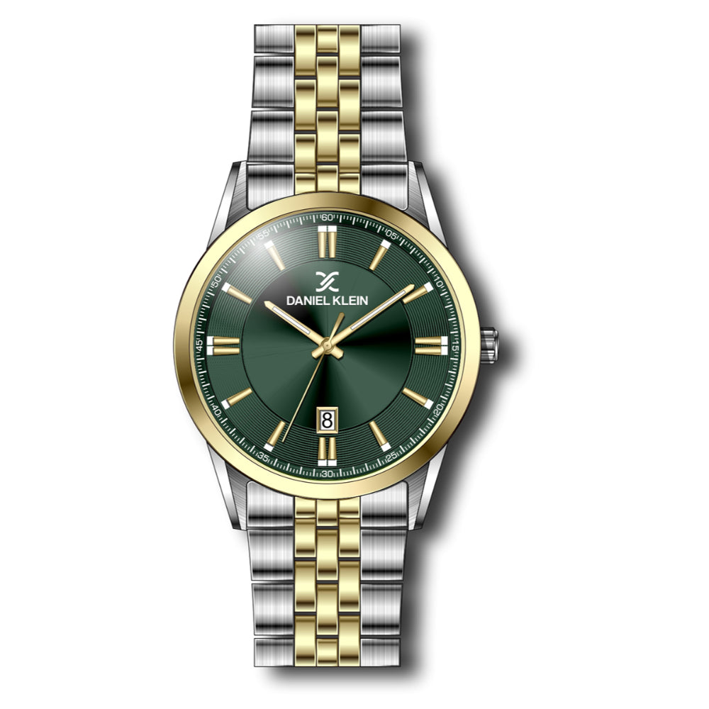 Daniel Klein Steely Silver and Gold Stainless Steel Watch for Men DK.1.14265-4